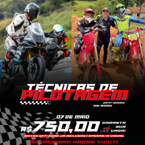7 de Maio - Técnicas de pilotagem - off-road e on-road